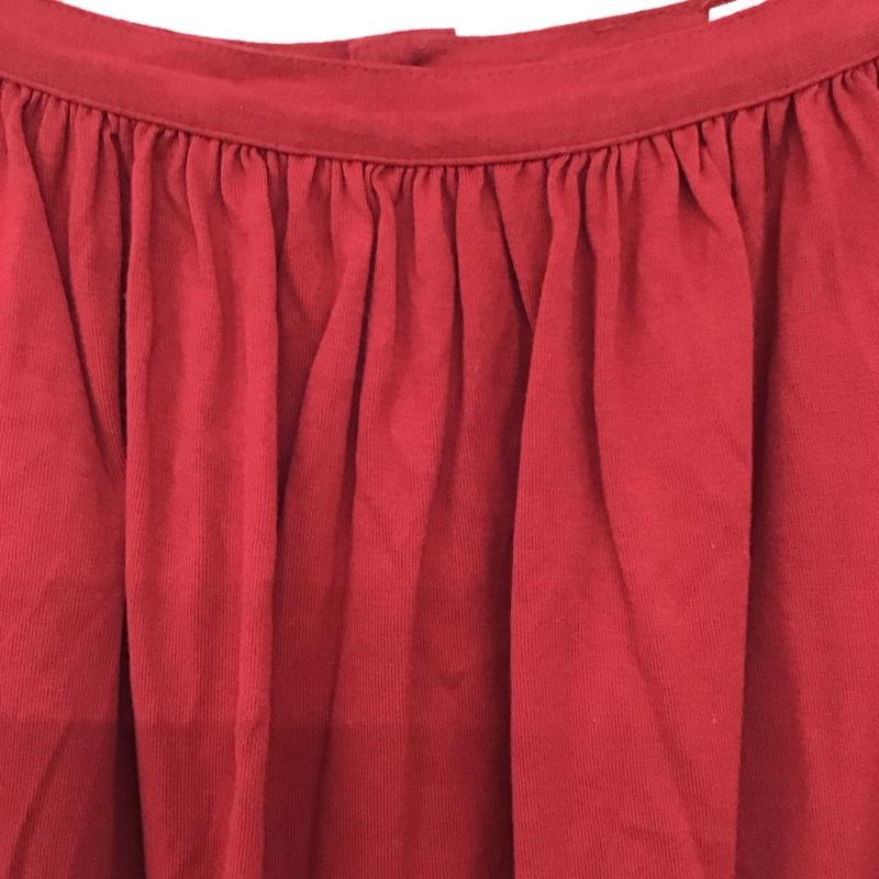 インゲボルグ INGEBORG スカート ひざ丈スカート フレアスカート カジュアルスカート 無地 赤 / レッド / red レディース USED 古着 中古 10154575