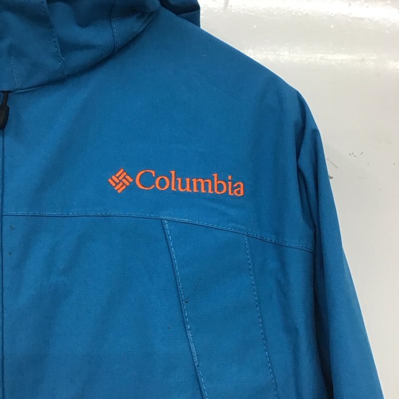 コロンビア Columbia ジャケット、上着 ジャンパー、ブルゾン ジップアップジャケット ナイロンジャケット パーカー M ロゴ、文字 青 / ブルー / blue メンズ USED 古着 中古 10154576