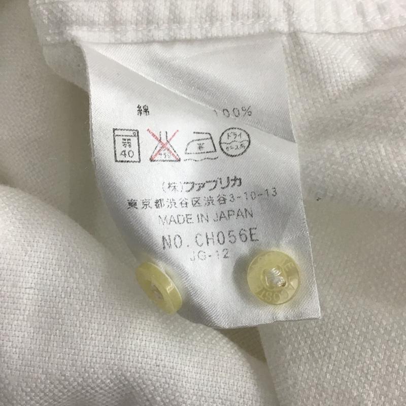 ラコステ LACOSTE シャツ、ブラウス 半袖 半袖シャツ カラーシャツ ボタンダウンシャツ 4 ロゴ、文字 白 / ホワイト / white メンズ USED 古着 中古 10154580