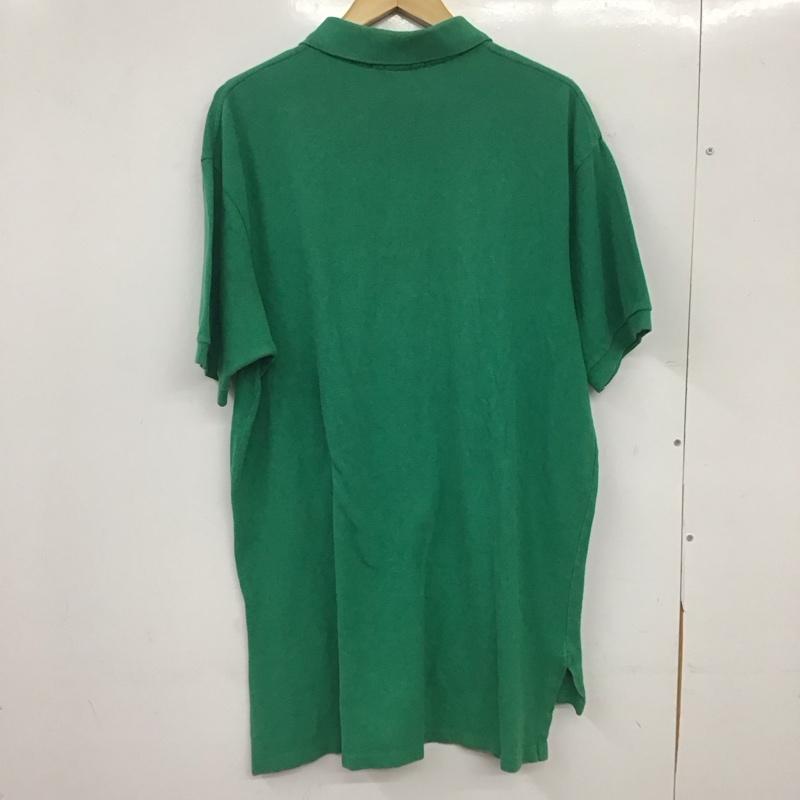 ポロバイラルフローレン Polo by RALPH LAUREN ポロシャツ 半袖 半袖ポロシャツ カラーシャツ 半袖カットソー L ロゴ、文字 緑 / グリーン / green メンズ USED 古着 中古 10154582