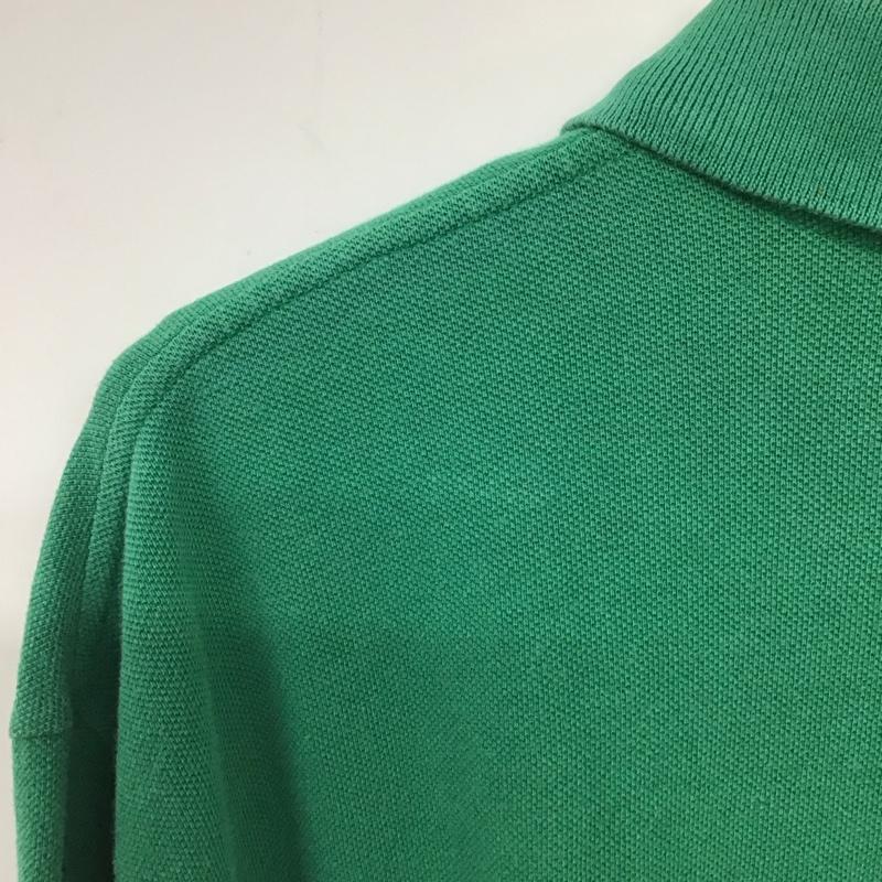 ポロバイラルフローレン Polo by RALPH LAUREN ポロシャツ 半袖 半袖ポロシャツ カラーシャツ 半袖カットソー L ロゴ、文字 緑 / グリーン / green メンズ USED 古着 中古 10154582
