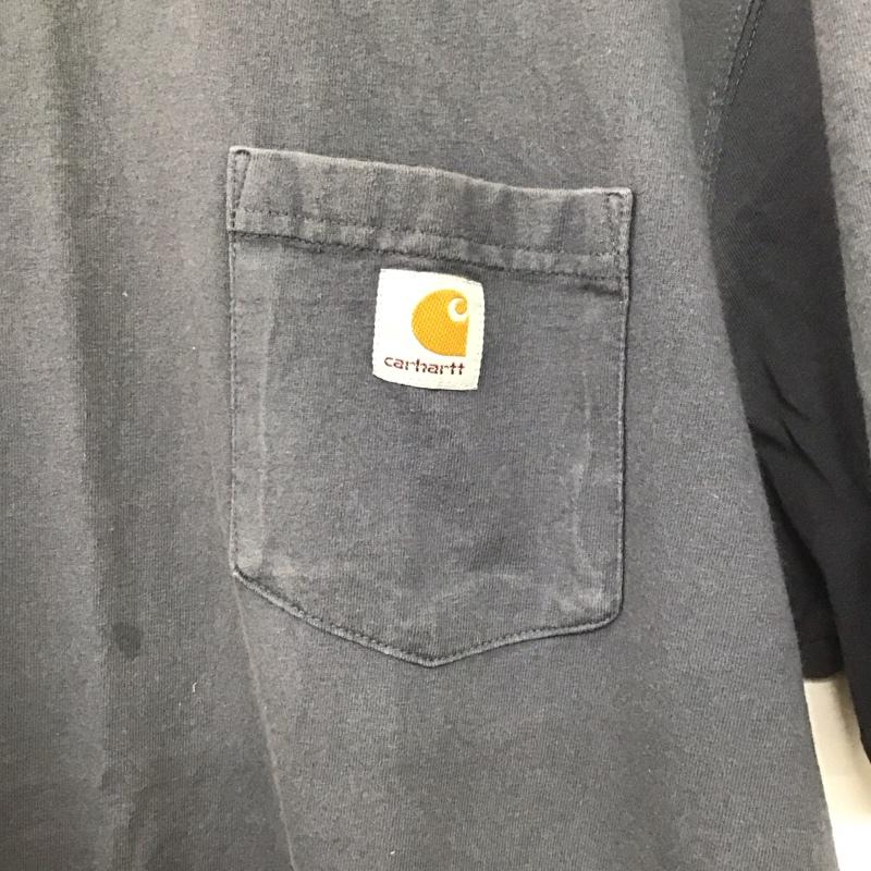 カーハート Carhartt Tシャツ 半袖 半袖カットソー プリントTシャツ クルーネックカットソー M ロゴ、文字 ダークグレー / ダークグレー / メンズ USED 古着 中古 10154584