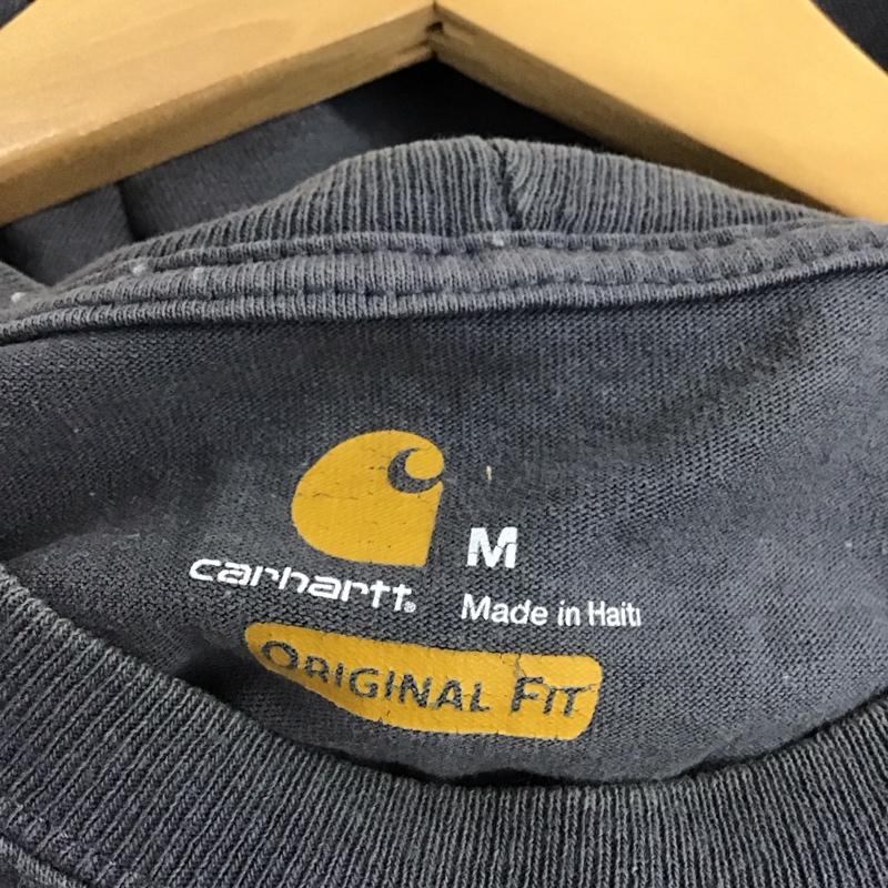 カーハート Carhartt Tシャツ 半袖 半袖カットソー プリントTシャツ クルーネックカットソー M ロゴ、文字 ダークグレー / ダークグレー / メンズ USED 古着 中古 10154584