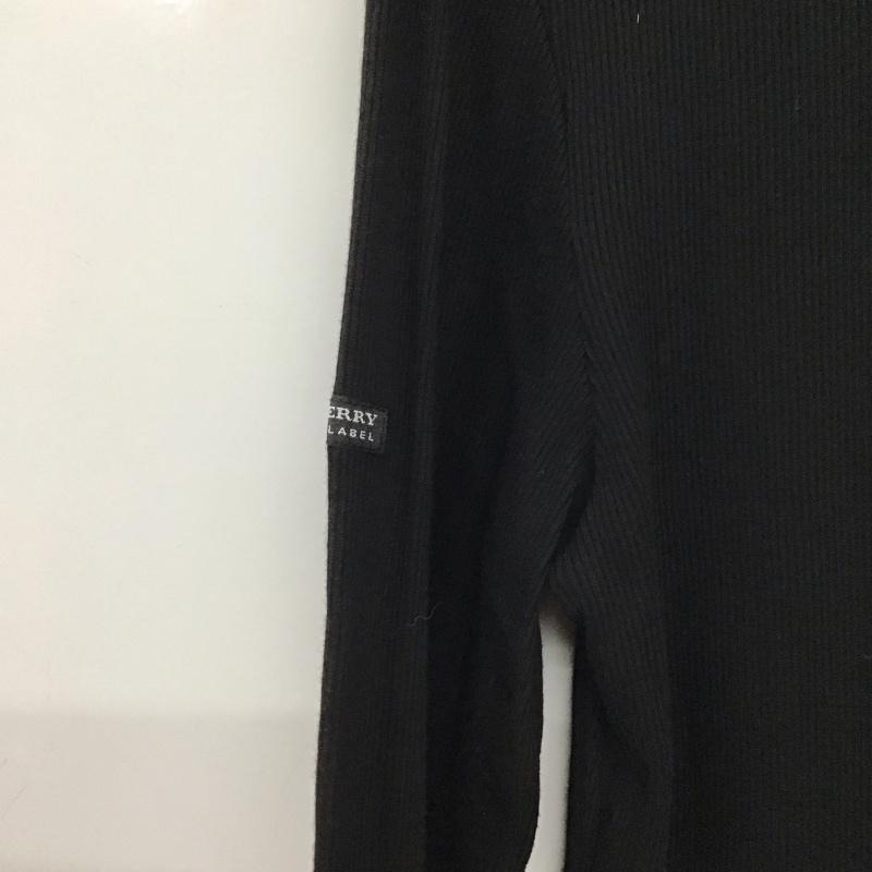 バーバリーブラックレーベル BURBERRY BLACK LABEL カットソー 長袖 長袖カットソー ヘンリーネックカットソー 2 ロゴ、文字 黒 / ブラック / black メンズ USED 古着 中古 10154590