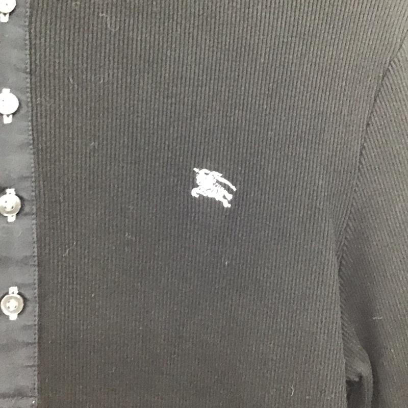 バーバリーブラックレーベル BURBERRY BLACK LABEL カットソー 長袖 長袖カットソー ヘンリーネックカットソー 2 ロゴ、文字 黒 / ブラック / black メンズ USED 古着 中古 10154590