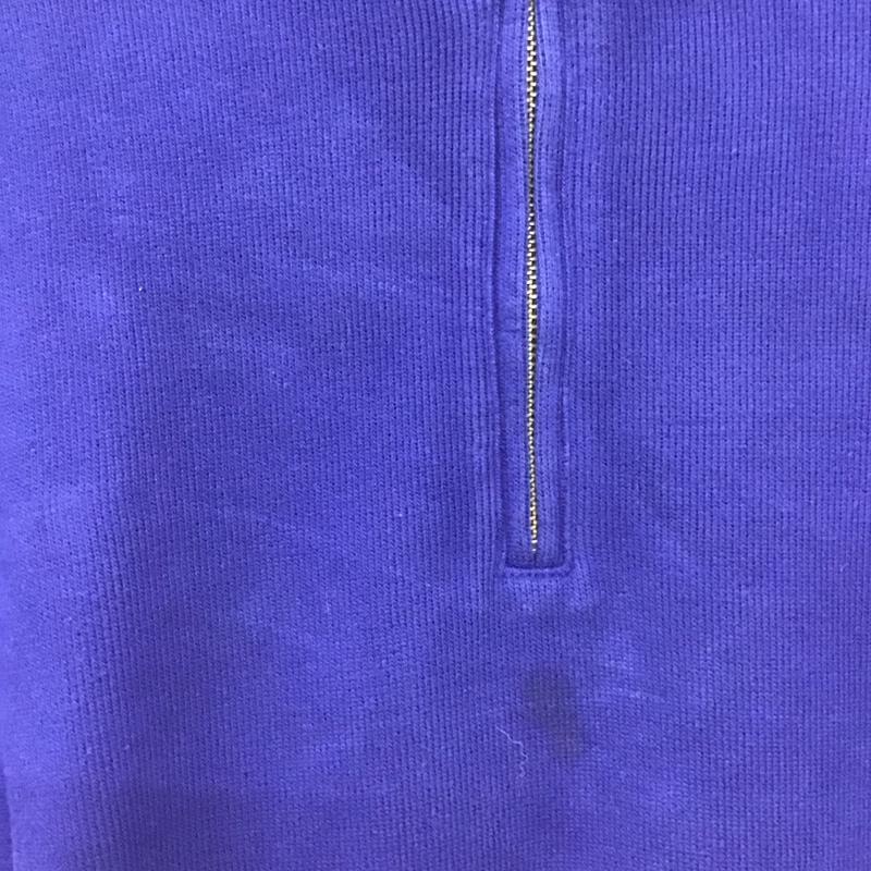 ポロバイラルフローレン Polo by RALPH LAUREN ニット、セーター 長袖 長袖ニットカットソー ジップアップネック セーター XXL ロゴ、文字 青 / ブルー / blue メンズ USED 古着 中古 10154591