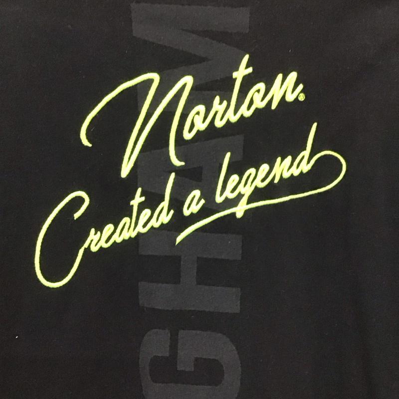 ノートン Norton Tシャツ 半袖 半袖カットソー プリントTシャツ クルーネックカットソー XL ロゴ、文字 黒 / ブラック / black メンズ USED 古着 中古 10154595