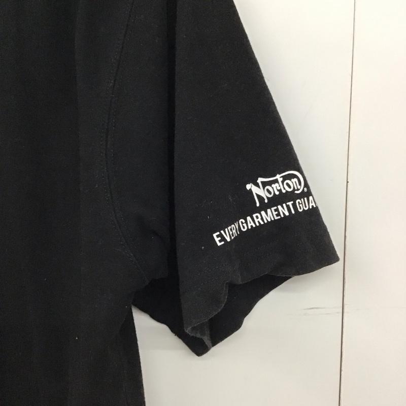 ノートン Norton Tシャツ 半袖 半袖カットソー プリントTシャツ クルーネックカットソー XL ロゴ、文字 黒 / ブラック / black メンズ USED 古着 中古 10154595