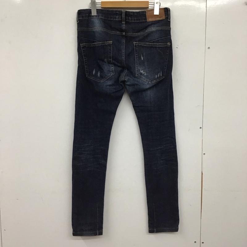 ザラメン ZARA MAN パンツ デニム、ジーンズ デニムパンツ スリムパンツ カジュアルパンツ ストレッチパンツ 38 ダメージ加工 インディゴ / インディゴ / Indigo メンズ USED 古着 中古 10154604