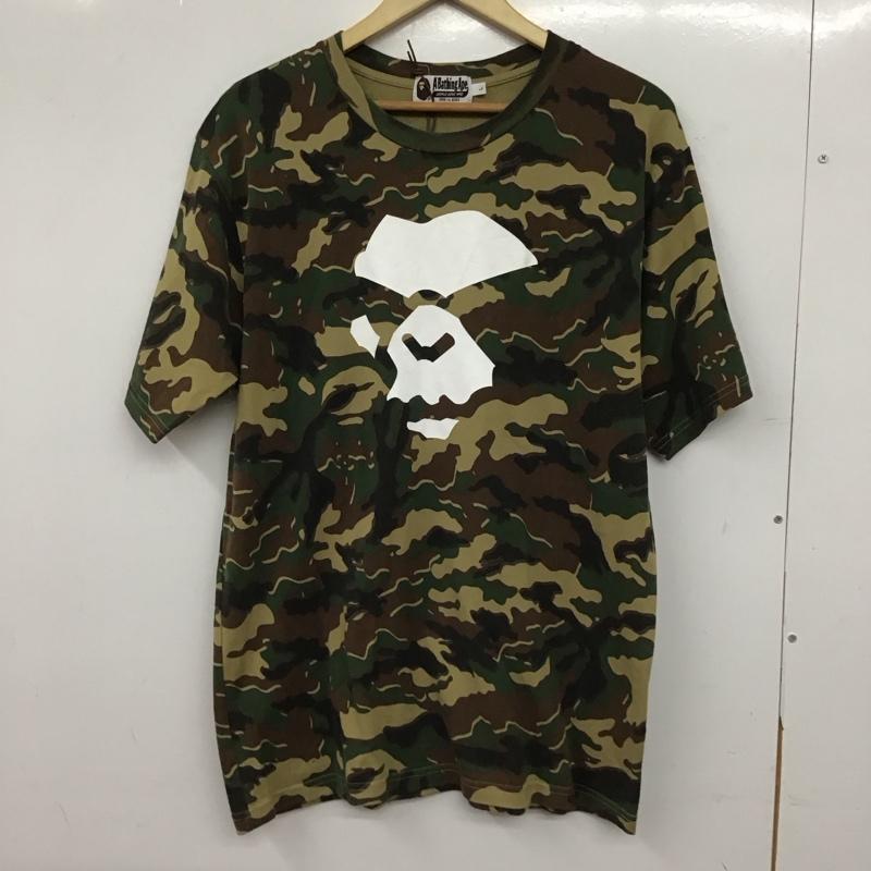 アベイシングエイプ A BATHING APE Tシャツ 半袖 半袖カットソー プリントTシャツ クルーネックカットソー L カモフラージュ柄・迷彩 マルチカラー / マルチカラー / multicolor メンズ USED 古着 中古 10154606