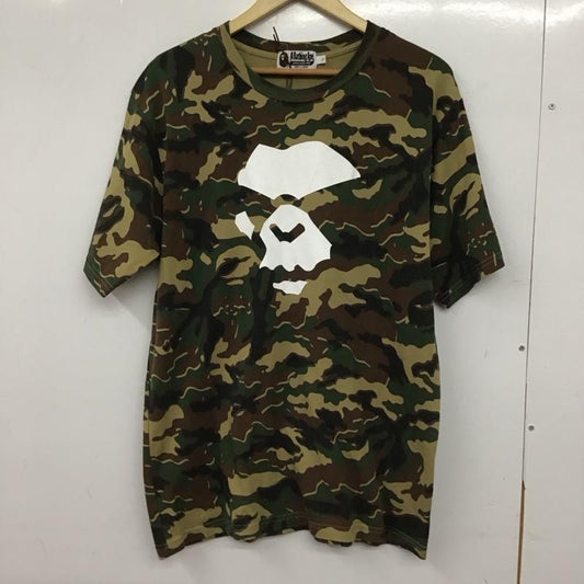 アベイシングエイプ A BATHING APE Tシャツ 半袖 半袖カットソー プリントTシャツ クルーネックカットソー L カモフラージュ柄・迷彩 マルチカラー / マルチカラー / multicolor メンズ USED 古着 中古 10154606