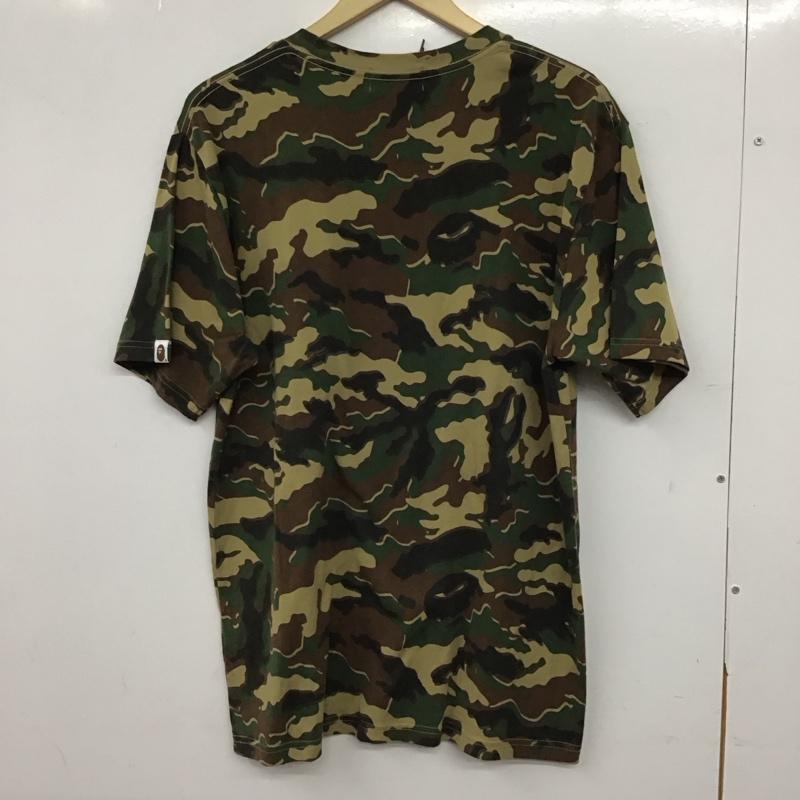 アベイシングエイプ A BATHING APE Tシャツ 半袖 半袖カットソー プリントTシャツ クルーネックカットソー L カモフラージュ柄・迷彩 マルチカラー / マルチカラー / multicolor メンズ USED 古着 中古 10154606