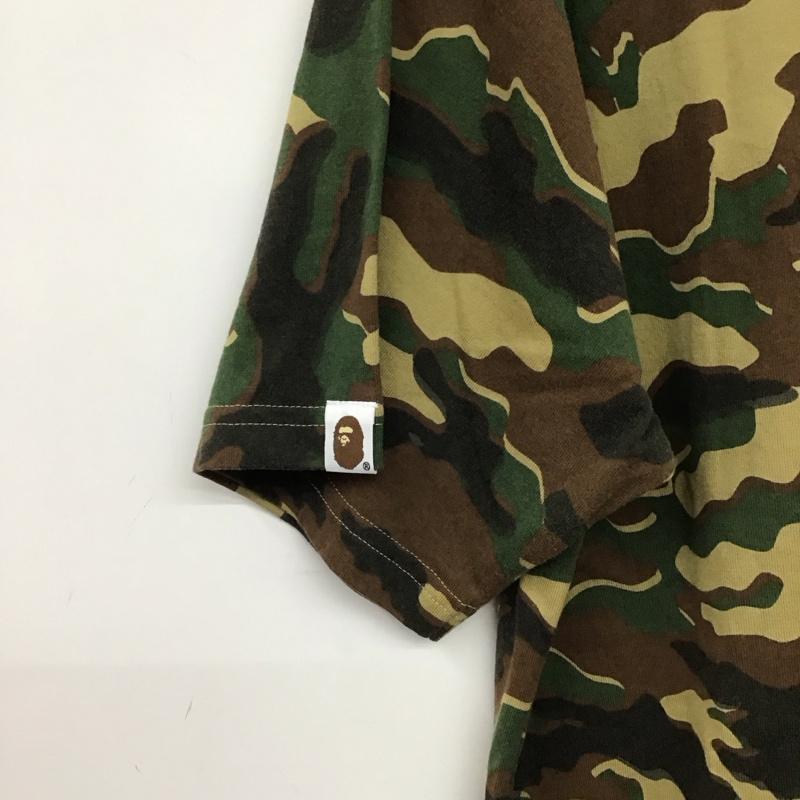 アベイシングエイプ A BATHING APE Tシャツ 半袖 半袖カットソー プリントTシャツ クルーネックカットソー L カモフラージュ柄・迷彩 マルチカラー / マルチカラー / multicolor メンズ USED 古着 中古 10154606