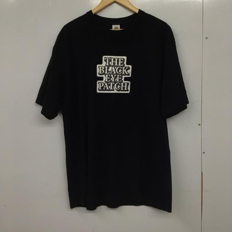 ブラックアイパッチ Black eye patch Tシャツ 半袖 半袖カットソー プリントTシャツ クルーネックカットソー XL ロゴ、文字 黒 / ブラック / black メンズ USED 古着 中古 10154608
