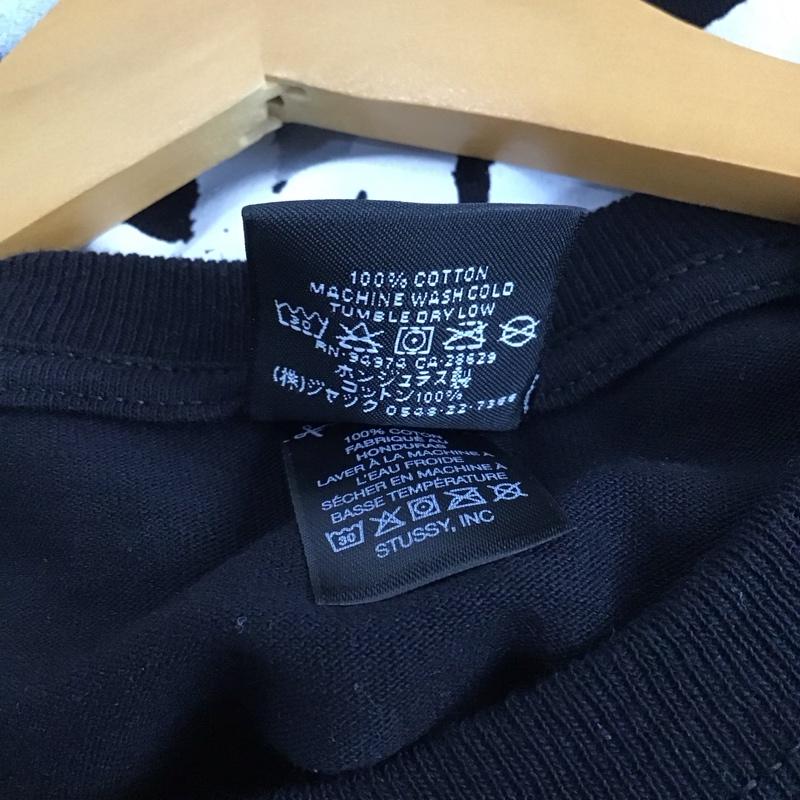 ステューシー STUSSY Tシャツ 半袖 半袖カットソー プリントTシャツ クルーネックカットソー XL ロゴ、文字 黒 / ブラック / black メンズ USED 古着 中古 10154610