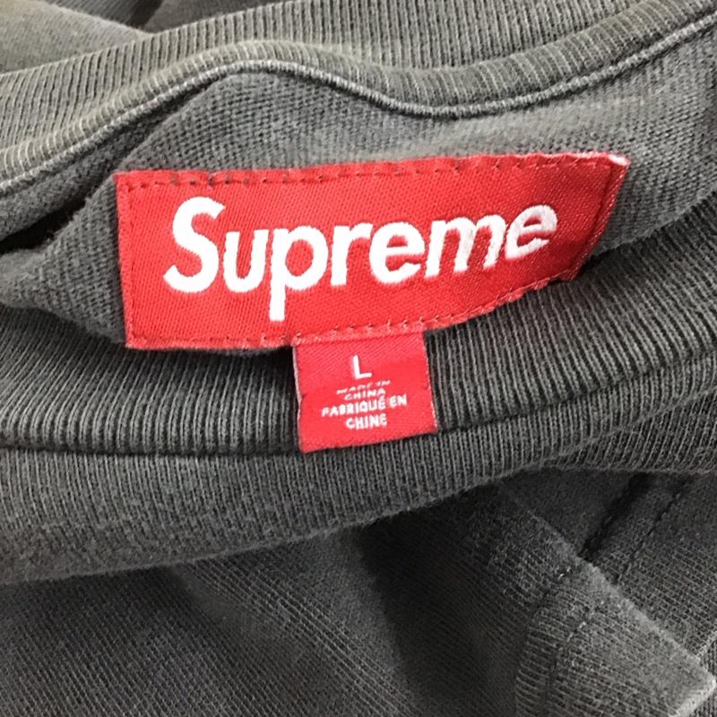 シュプリーム Supreme Tシャツ 半袖 半袖カットソー プリントTシャツ クルーネックカットソー L ロゴ、文字 ダークグレー / ダークグレー / メンズ USED 古着 中古 10154614