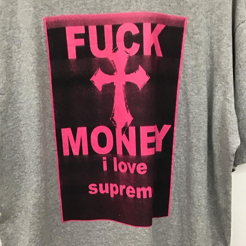 シュプリーム Supreme Tシャツ 半袖 fw24 FuckMoneyTee XL プリント 灰 / グレー / gray メンズ USED 古着 中古 10154615