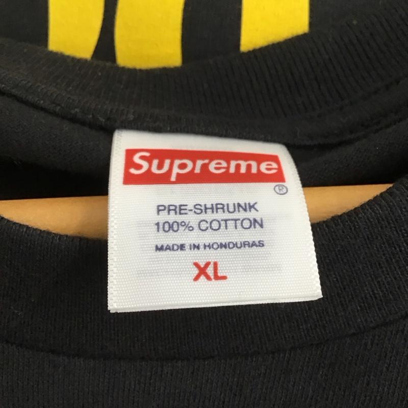シュプリーム Supreme Tシャツ 半袖 半袖カットソー プリントTシャツ クルーネックカットソー XL プリント 黒 / ブラック / black メンズ USED 古着 中古 10154616