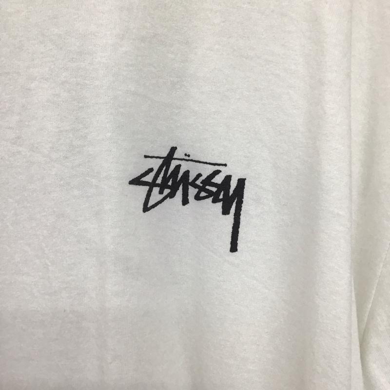 ステューシー STUSSY Tシャツ 半袖 半袖カットソー プリントTシャツ クルーネックカットソー XL ロゴ、文字 白 / ホワイト / white メンズ USED 古着 中古 10154617