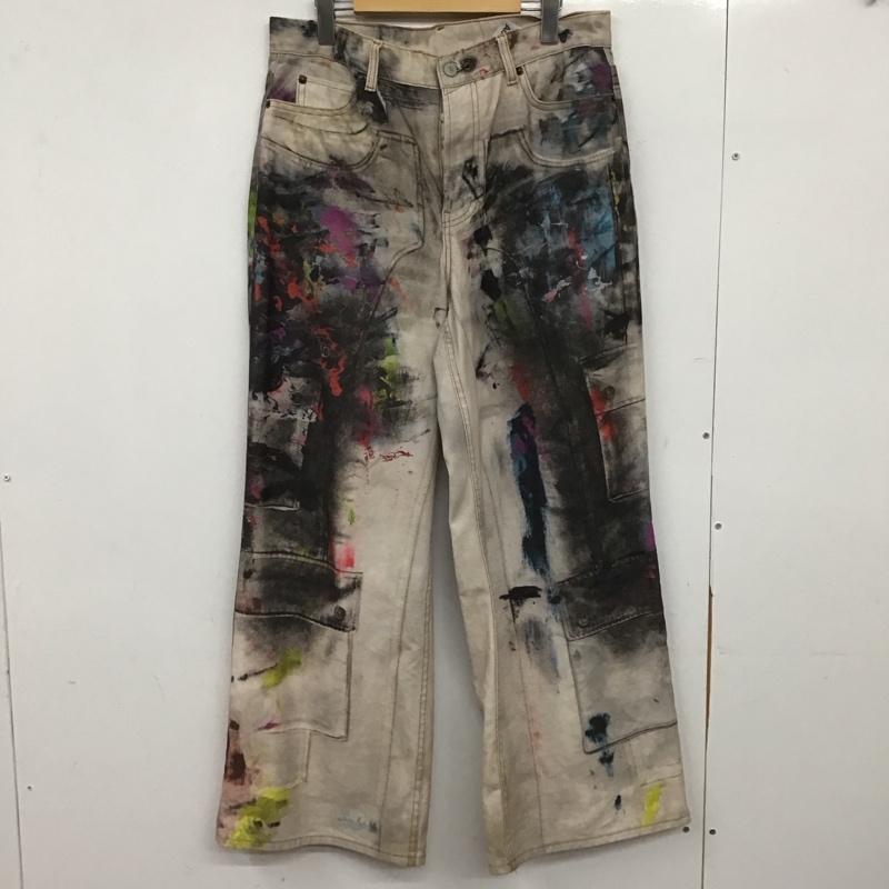 アクネストゥディオズ Acne Studios パンツ デニム、ジーンズ デニムパンツ ワイドパンツ カジュアルパンツ L プリント マルチカラー / マルチカラー / multicolor メンズ USED 古着 中古 10154621