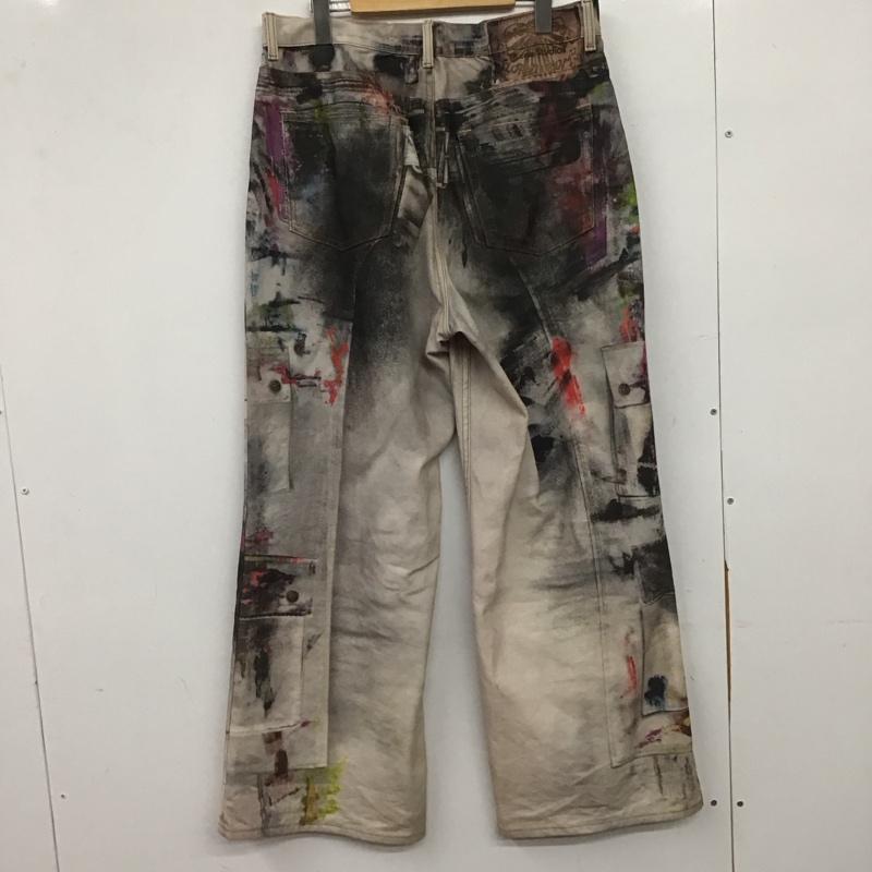 アクネストゥディオズ Acne Studios パンツ デニム、ジーンズ デニムパンツ ワイドパンツ カジュアルパンツ L プリント マルチカラー / マルチカラー / multicolor メンズ USED 古着 中古 10154621