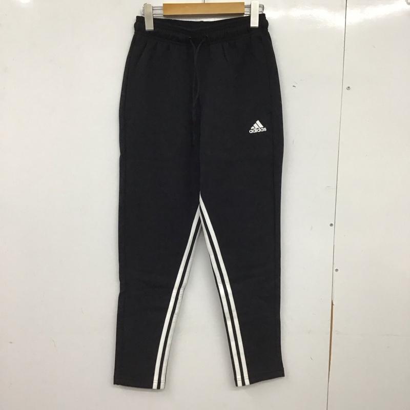 アディダス adidas パンツ ワークパンツ、ペインターパンツ fwq69 テーパードパンツ ジャージ S ロゴ、文字 黒 / ブラック / black メンズ USED 古着 中古 10154627
