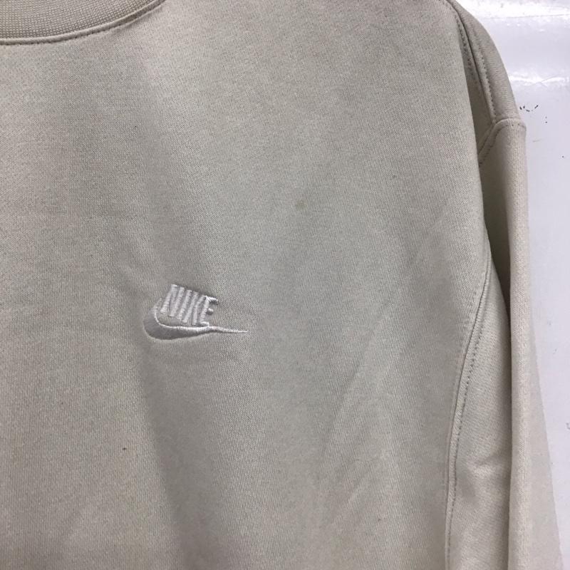 ナイキ NIKE トレーナー 長袖 長袖トレーナー スウェット クルーネック プルオーバー XL ロゴ、文字 アイボリー / アイボリー / メンズ USED 古着 中古 10154632