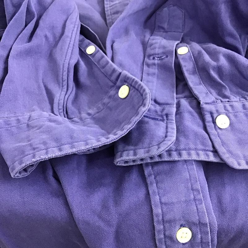 ラルフローレン RALPHLAUREN シャツ、ブラウス 長袖 長袖シャツ 刺繍シャツ カラーシャツ ボタンダウンシャツ L ロゴ、文字 紫 / パープル / purple メンズ USED 古着 中古 10154637