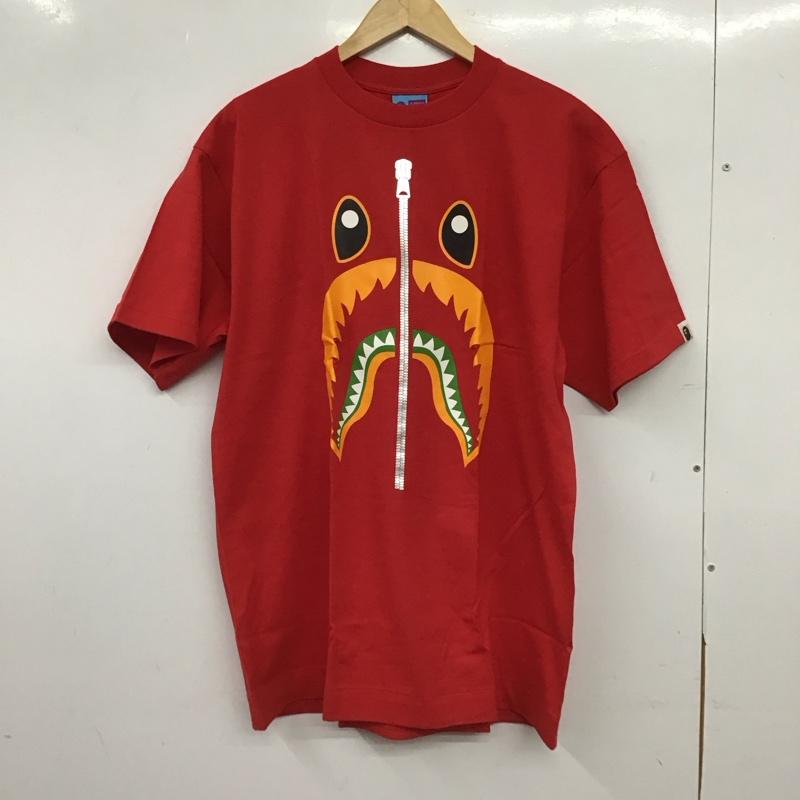 ベイプ BAPE Tシャツ 半袖 半袖カットソー プリントTシャツ クルーネックカットソー L プリント 赤 / レッド / red メンズ USED 古着 中古 10154648