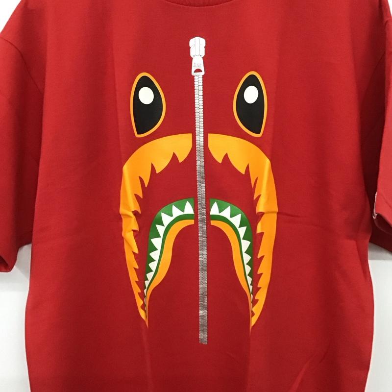 ベイプ BAPE Tシャツ 半袖 半袖カットソー プリントTシャツ クルーネックカットソー L プリント 赤 / レッド / red メンズ USED 古着 中古 10154648