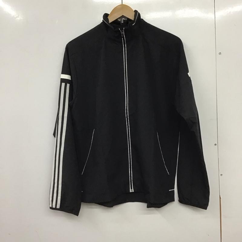 アディダス adidas ジャケット、上着 ジャンパー、ブルゾン ジップアップジャケット ナイロンジャケット アウター S ロゴ、文字 黒 / ブラック / black メンズ USED 古着 中古 10154649