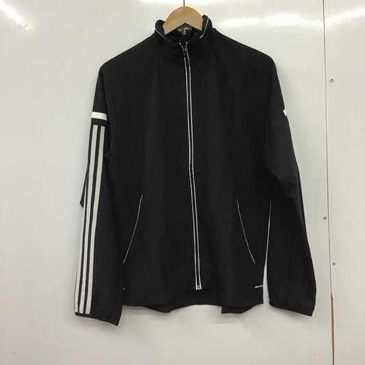 アディダス adidas ジャケット、上着 ジャンパー、ブルゾン ジップアップジャケット ナイロンジャケット アウター S ロゴ、文字 黒 / ブラック / black メンズ USED 古着 中古 10154649
