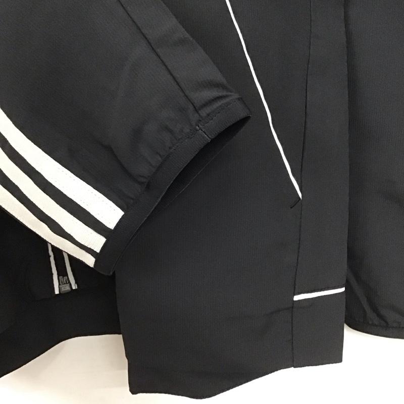 アディダス adidas ジャケット、上着 ジャンパー、ブルゾン ジップアップジャケット ナイロンジャケット アウター S ロゴ、文字 黒 / ブラック / black メンズ USED 古着 中古 10154649