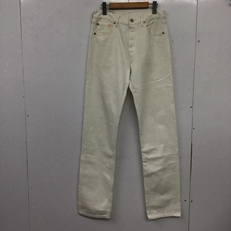 リーバイストラウスアンドコー Levi Strauss & co. パンツ デニム、ジーンズ デニムパンツ スリムパンツ カジュアルパンツ 30インチ ロゴ、文字 白 / ホワイト / white メンズ USED 古着 中古 10154655