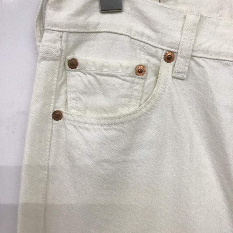 リーバイストラウスアンドコー Levi Strauss & co. パンツ デニム、ジーンズ デニムパンツ スリムパンツ カジュアルパンツ 30インチ ロゴ、文字 白 / ホワイト / white メンズ USED 古着 中古 10154655