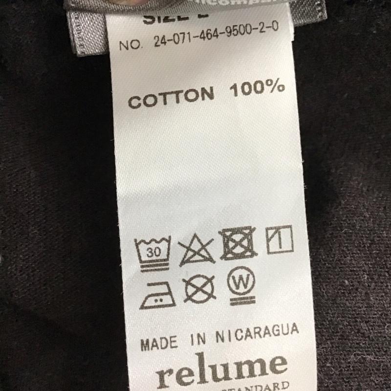 レリュームジャーナルスタンダード relume Journal Standard Tシャツ 半袖 半袖カットソー プリントTシャツ クルーネックカットソー L プリント ダークグレー / ダークグレー / メンズ USED 古着 中古 10154656