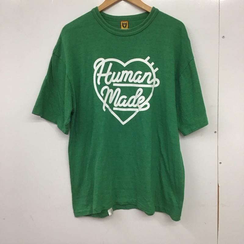ヒューマンメード HUMAN MADE Tシャツ 半袖 半袖カットソー プリントTシャツ クルーネックカットソー XXL ロゴ、文字 緑 / グリーン / green メンズ USED 古着 中古 10154658