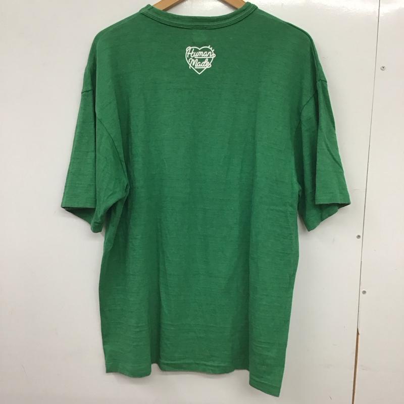 ヒューマンメード HUMAN MADE Tシャツ 半袖 半袖カットソー プリントTシャツ クルーネックカットソー XXL ロゴ、文字 緑 / グリーン / green メンズ USED 古着 中古 10154658