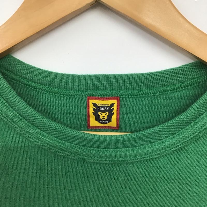 ヒューマンメード HUMAN MADE Tシャツ 半袖 半袖カットソー プリントTシャツ クルーネックカットソー XXL ロゴ、文字 緑 / グリーン / green メンズ USED 古着 中古 10154658