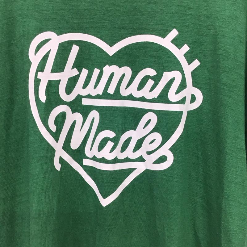 ヒューマンメード HUMAN MADE Tシャツ 半袖 半袖カットソー プリントTシャツ クルーネックカットソー XXL ロゴ、文字 緑 / グリーン / green メンズ USED 古着 中古 10154658