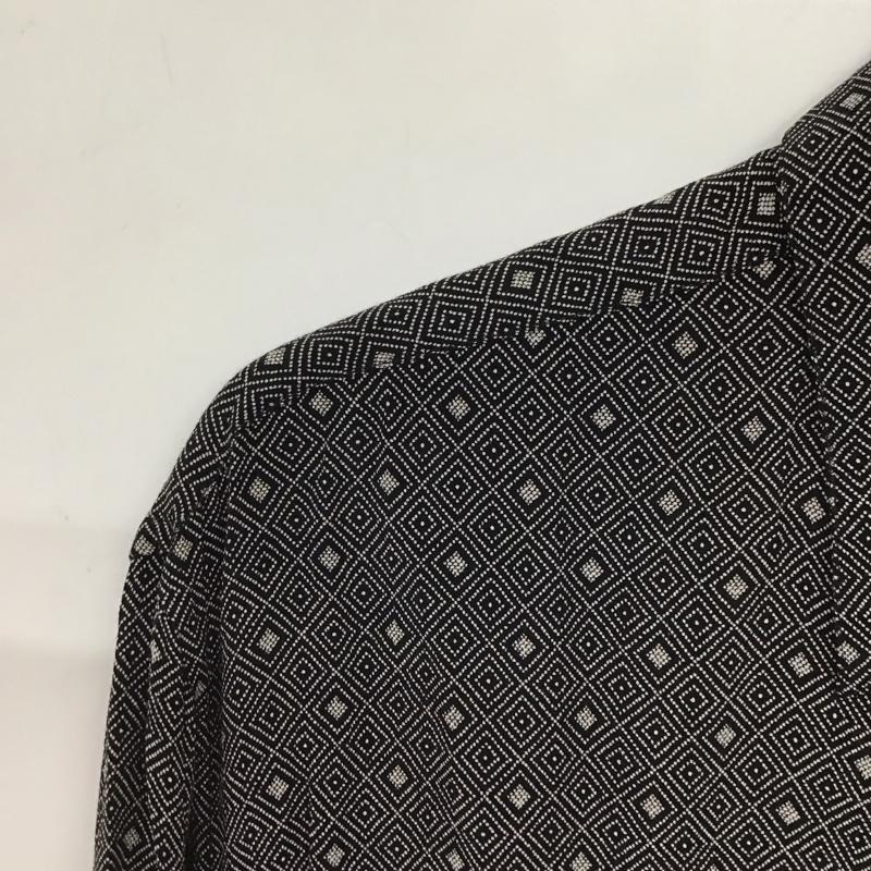 古着 USED シャツ、ブラウス 長袖 長袖シャツ 総柄シャツ カラーシャツ 総柄 白 / ホワイト / white X 黒 / ブラック / black メンズ USED 古着 中古 10154659