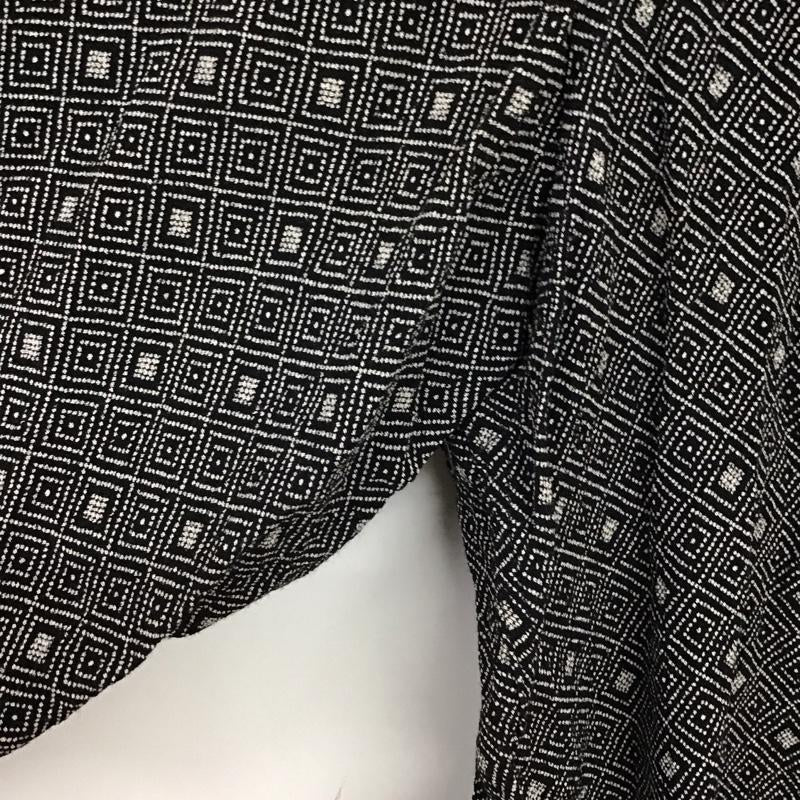古着 USED シャツ、ブラウス 長袖 長袖シャツ 総柄シャツ カラーシャツ 総柄 白 / ホワイト / white X 黒 / ブラック / black メンズ USED 古着 中古 10154659