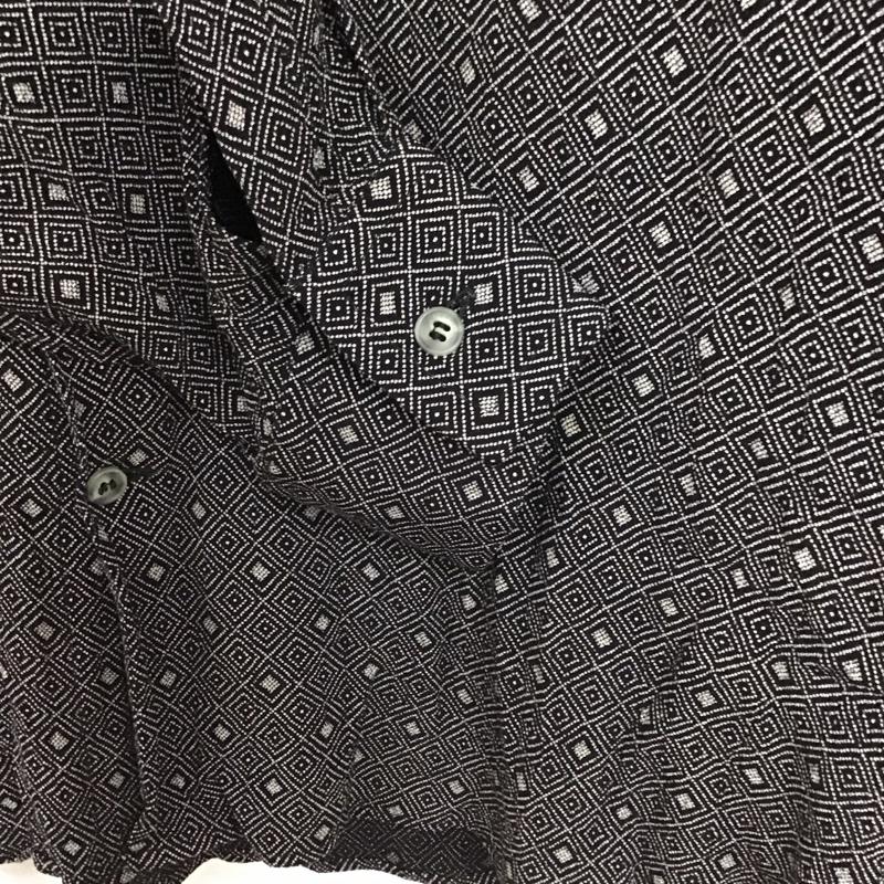 古着 USED シャツ、ブラウス 長袖 長袖シャツ 総柄シャツ カラーシャツ 総柄 白 / ホワイト / white X 黒 / ブラック / black メンズ USED 古着 中古 10154659