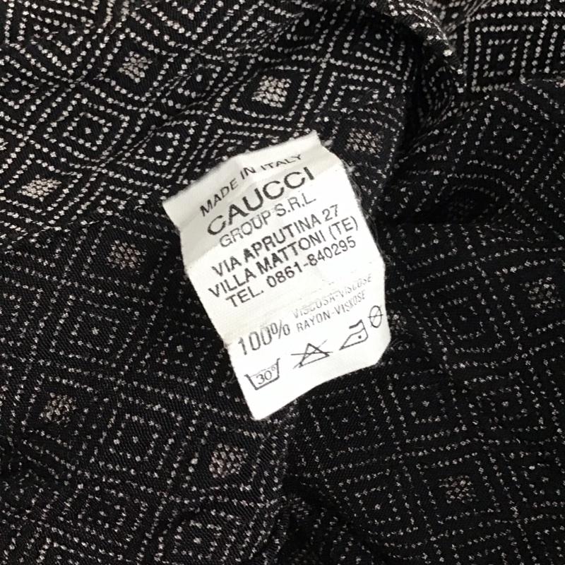 古着 USED シャツ、ブラウス 長袖 長袖シャツ 総柄シャツ カラーシャツ 総柄 白 / ホワイト / white X 黒 / ブラック / black メンズ USED 古着 中古 10154659
