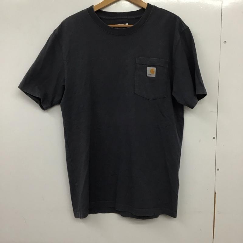 カーハート Carhartt Tシャツ 半袖 半袖カットソー プリントTシャツ クルーネックカットソー S ロゴ、文字 紺 / ネイビー / navy メンズ USED 古着 中古 10154660