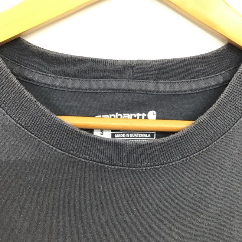 カーハート Carhartt Tシャツ 半袖 半袖カットソー プリントTシャツ クルーネックカットソー S ロゴ、文字 紺 / ネイビー / navy メンズ USED 古着 中古 10154660