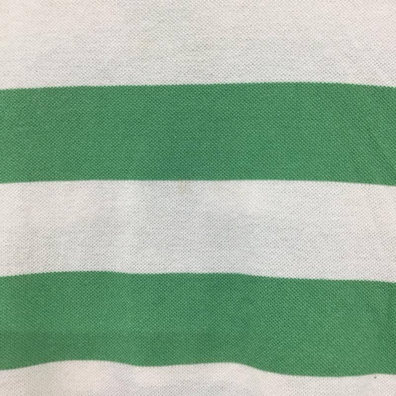 ラコステ LACOSTE ポロシャツ 半袖 半袖ポロシャツ カラーシャツ 半袖カットソー ロゴ、文字 白 / ホワイト / white X 薄緑 / ライトグリーン / メンズ USED 古着 中古 10154661