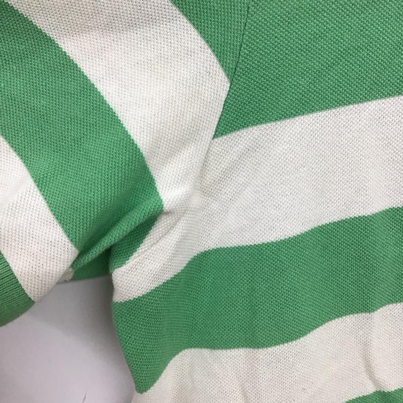 ラコステ LACOSTE ポロシャツ 半袖 半袖ポロシャツ カラーシャツ 半袖カットソー ロゴ、文字 白 / ホワイト / white X 薄緑 / ライトグリーン / メンズ USED 古着 中古 10154661