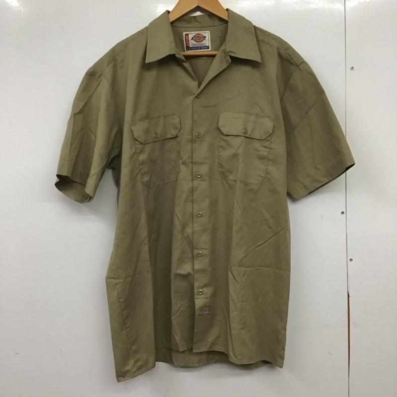 ディッキーズ Dickies シャツ、ブラウス 半袖 半袖シャツ 無地シャツ ポケットシャツ L 無地 ベージュ / ベージュ / beige メンズ USED 古着 中古 10154667