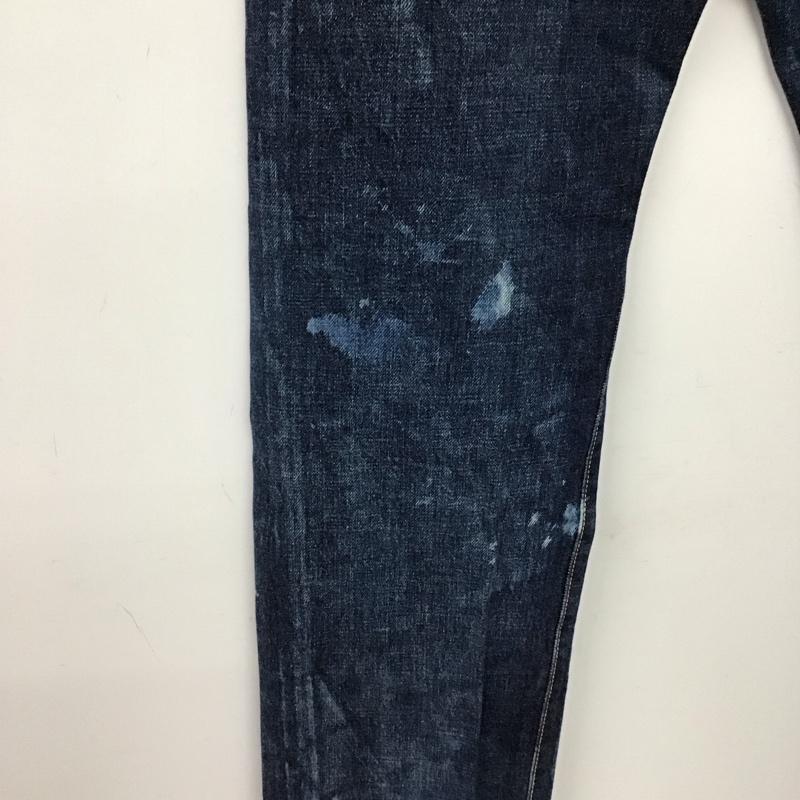 エヴィス EVISU パンツ デニム、ジーンズ デニムパンツ スリムパンツ カジュアルパンツ 29インチ ダメージ加工 インディゴ / インディゴ / Indigo メンズ USED 古着 中古 10154685